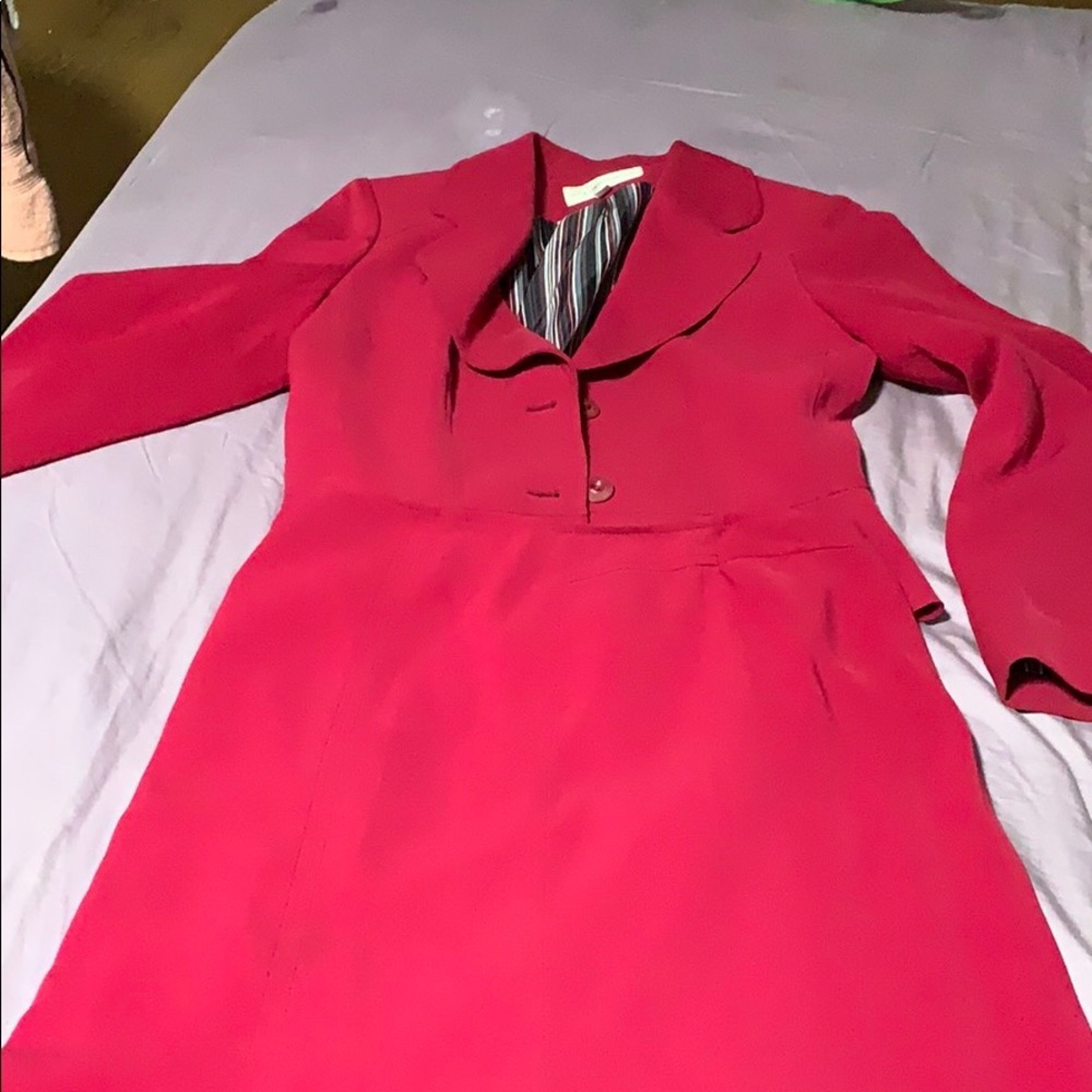 2 piece fuschia suit